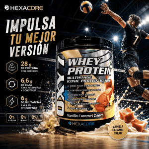 Proteína whey Hexacore Oxy 7 vainilla caramelo 2.2 kg