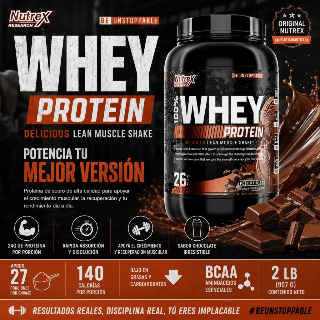 Proteína Whey Chocolate 2 lb Nutrex