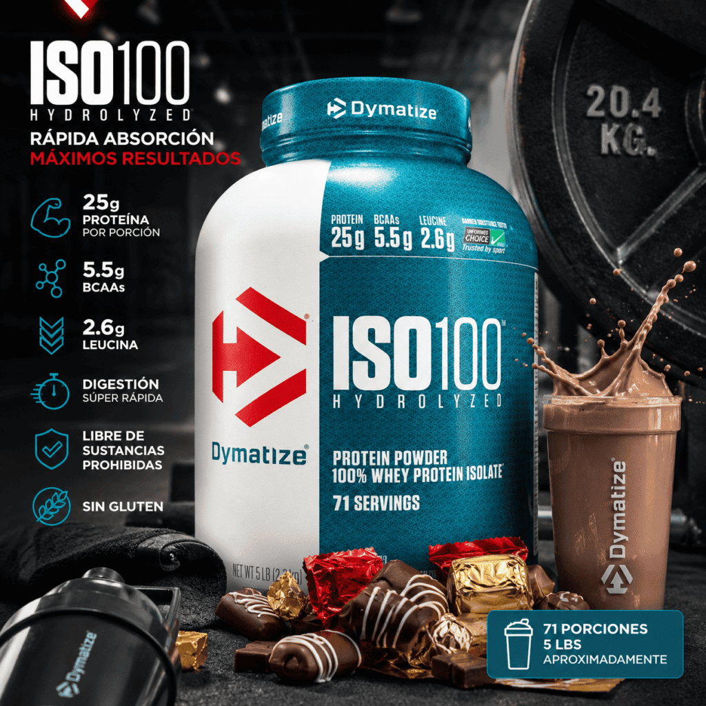 Proteina Hidrolizada ISO100 Dymatize 5 Lbs 71 Porciones