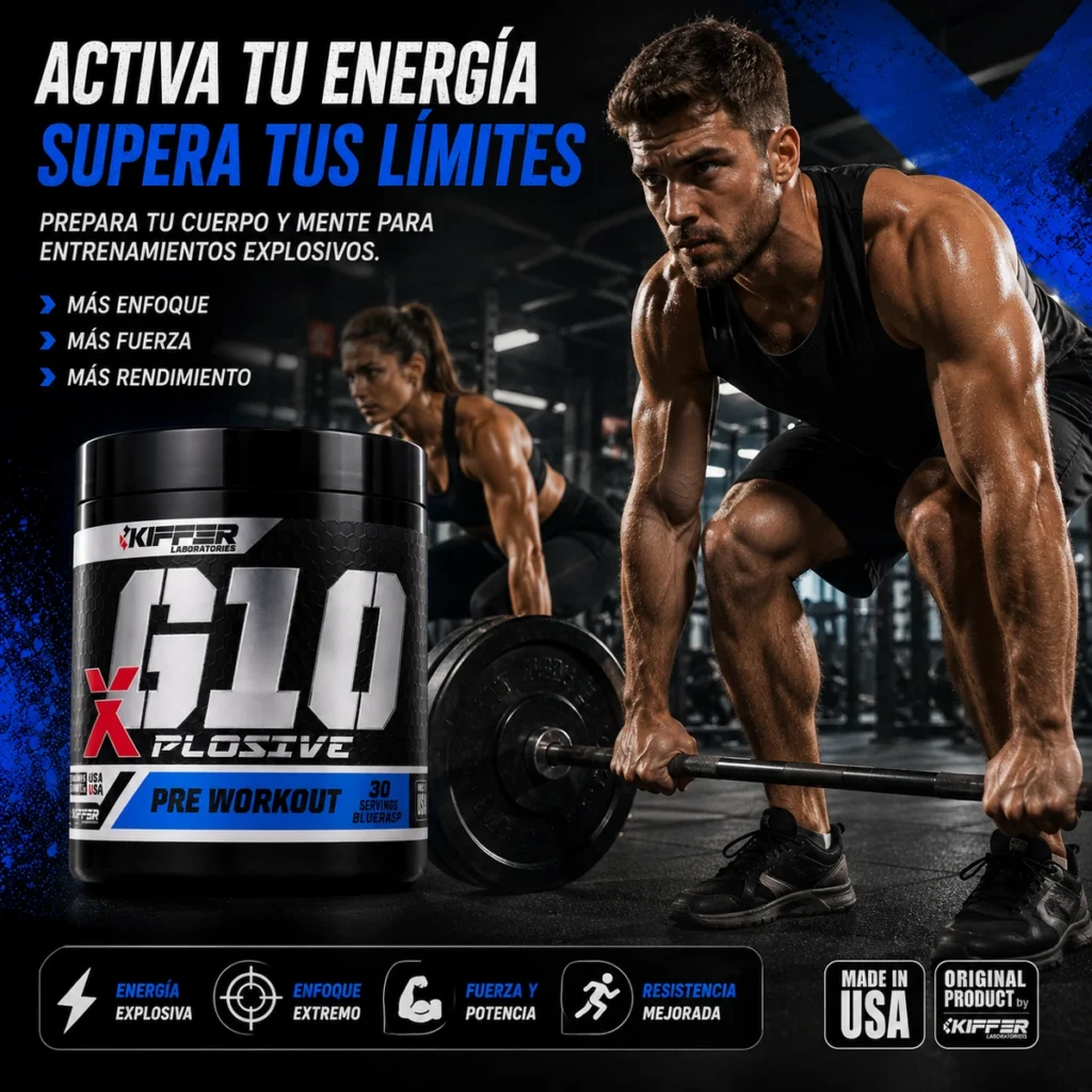 Cómo tomar Pre Entreno G10 Xplosive 30 Servicios Kiffer Laboratories