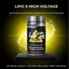 Lipo X High Voltage Kiffer Laboratories 90 cápsulas veganas quemador de grasa con L-carnitina y alta cafeína