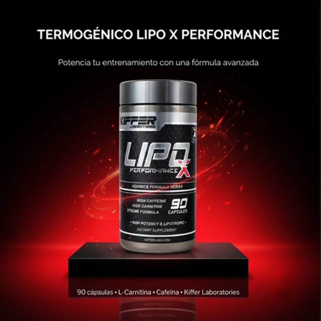 Lipo X Performance Kiffer Laboratories 90 cápsulas termogénico con L-carnitina y cafeína