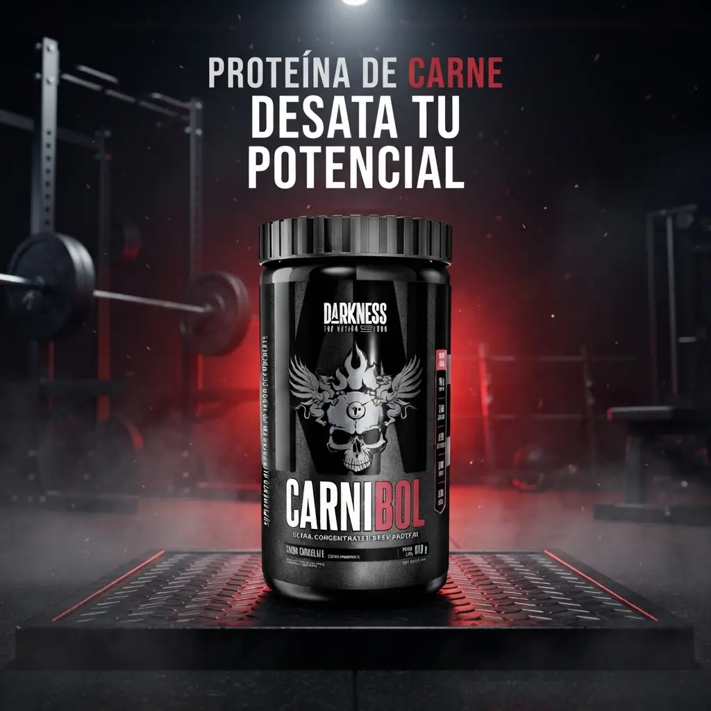 Proteína de carne Carnibol Darkness 900g con 30 g de proteína