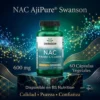 NAC AjiPure Swanson 600 mg 60 Cápsulas Vegetales suplemento alimenticio
