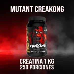 Mutant CreaKong Creatina 1 kg con 250 porciones por envase.