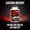 Cafeína Mutant 200 mg 240 tabletas con cafeína anhidra.