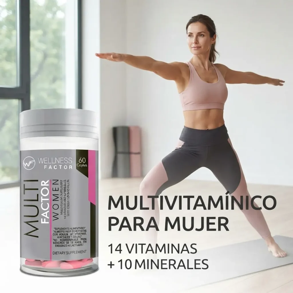 Multivitamínico Mujer Multi Factor Women con 14 vitaminas y 10 minerales