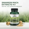 Swanson Maca 500 mg extracto 4:1 con 60 cápsulas veganas