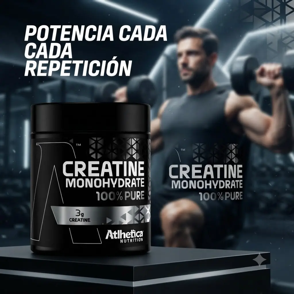 Creatina 100% pura Atlhetica 300 g sabor natural