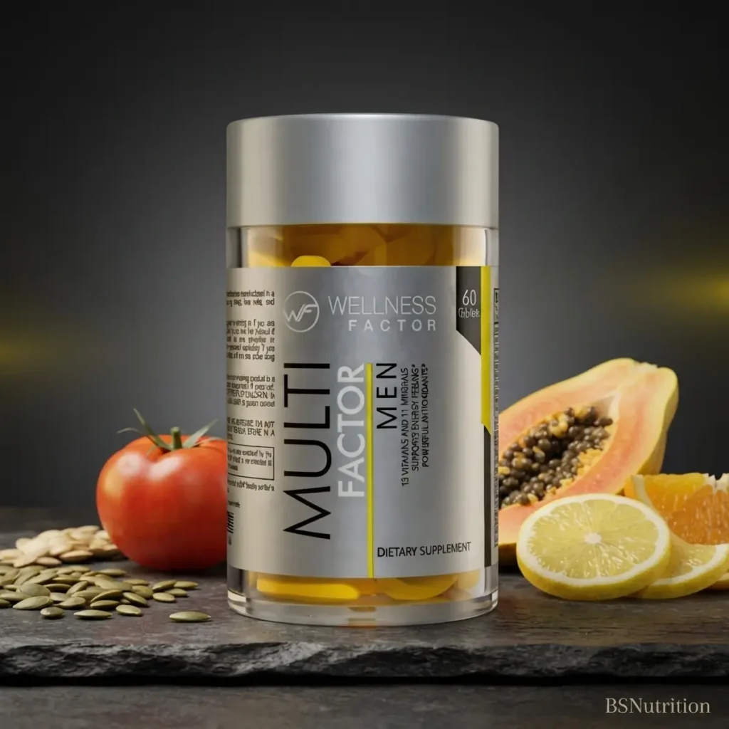 Multi Factor Men Wellness Factor con ingredientes vegetales y aminoácidos