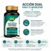 Enzimas Digestivas Dual Action Nature’s Way MegaZyme, frasco de 100 tabletas con enzimas pancreáticas, papaína y bromelina.