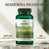 Berberina Swanson 400 mg 60 cápsulas, envase original del suplemento con berberina HCl sobre fondo comercial.