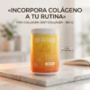 Colágeno Pro Collagen Just Collagen 360 g sin sabor con vitamina C, suplemento de colágeno hidrolizado bovino en polvo, envase original amarillo y naranja.