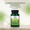Enzimas Digestivas Swanson Digestive Enzymes 90 tabletas con pancreatina, bilis bovina, papaína, bromelina y otros componentes.