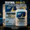 Testrol Gold ES GAT Sport 60 tabletas, suplemento alimenticio con tribulus terrestris, DIM, zinc y extractos vegetales, envase y caja originales.