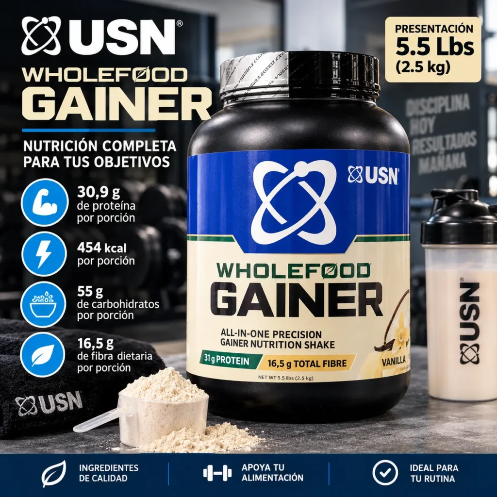 USN Wholefood Gainer 5.5 Lbs ganador de masa